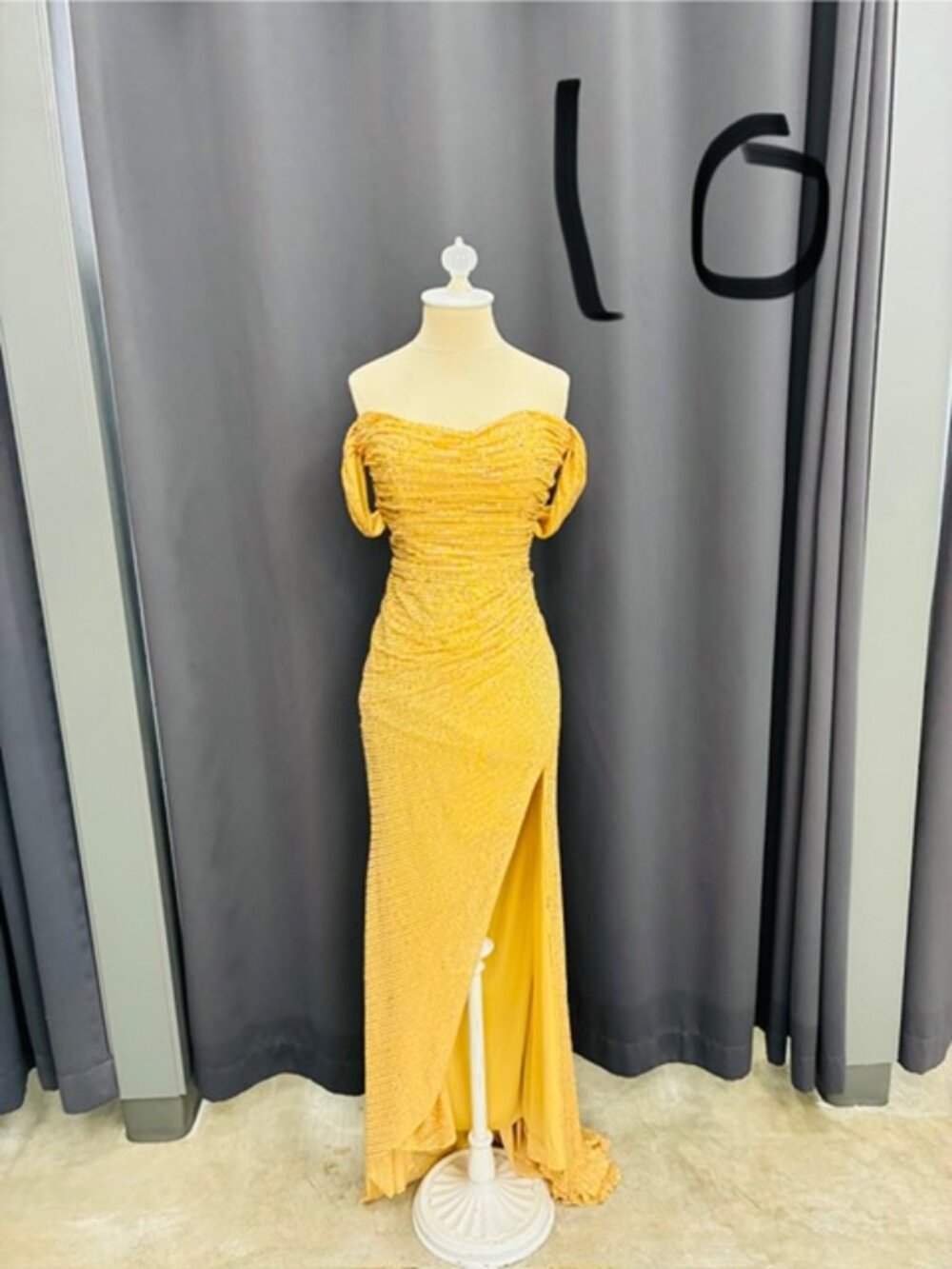 Gold sequence dress